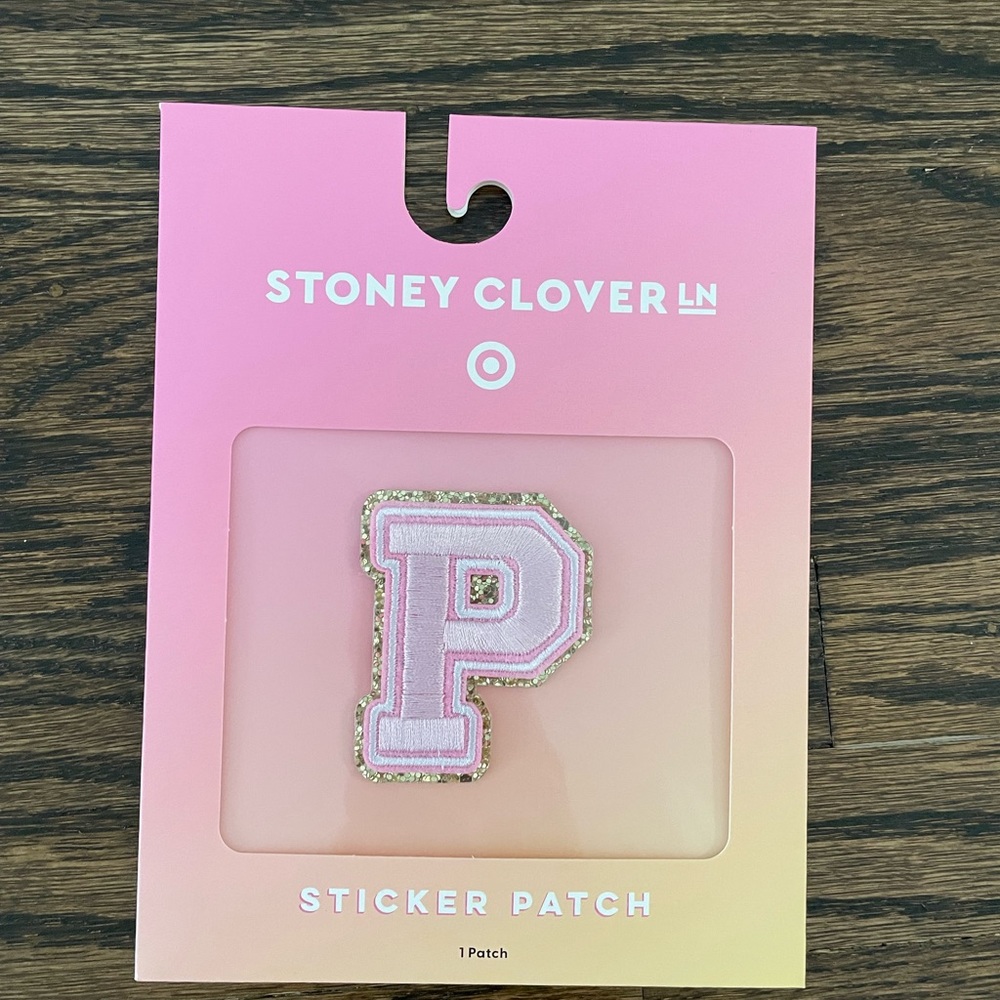 Stoney Clover X Target patch letter P- NWT